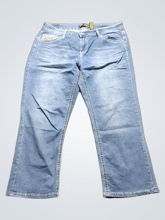 Live Indigo Damen Jeans mit verzierten Taschen