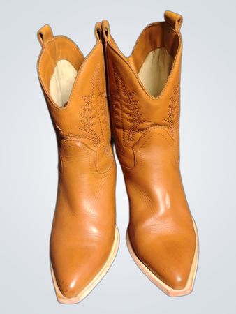 Tan Leather Cowboy Boots