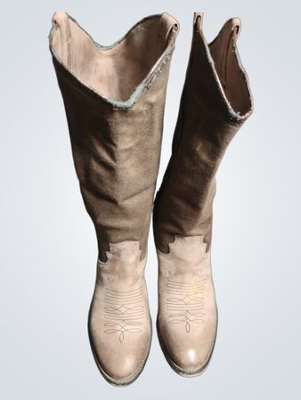 Brown Suede Cowboy Boots