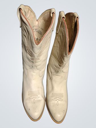 Cream Cowboy Boots