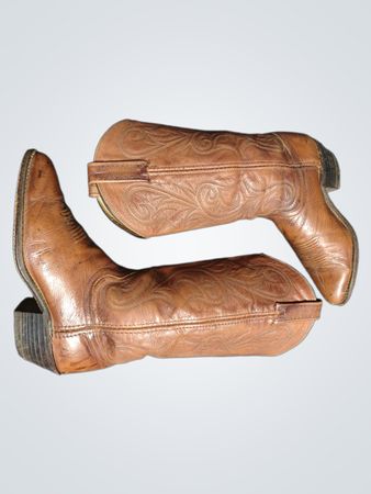 Brown Leather Cowboy Boots