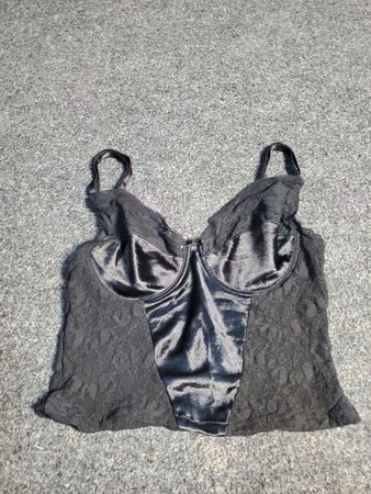 Etam Black Lace Corset Top 36B