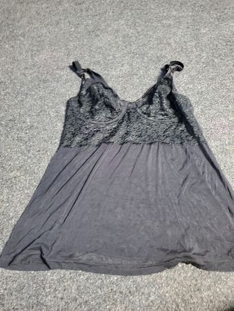 Black Lace Trim Chemise