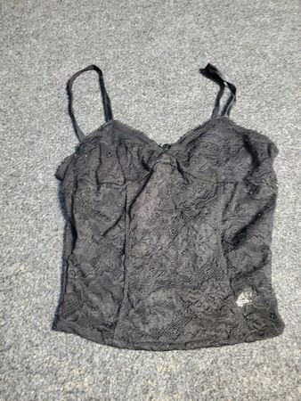 Schwarzes Spitzen-Camisole