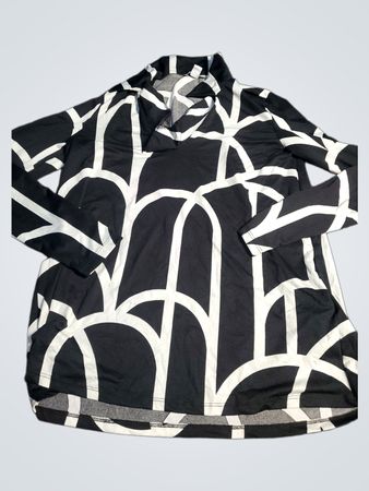 AMISU Langarm-Geometrischer Druck Hemd