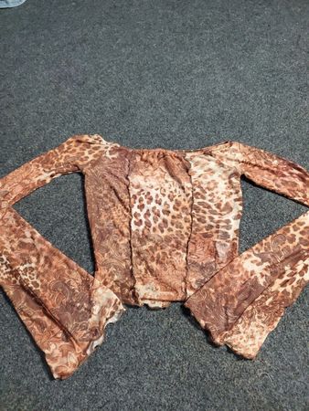 Mesh-Leopard-Print-Langarmtop