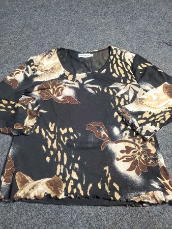 Brunetti Sheer Print Top