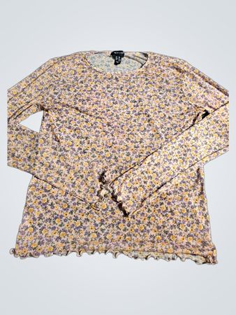 Neues Look Blumenmuster Langarmshirt