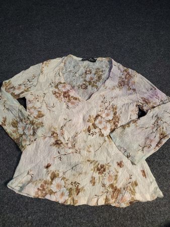 blouse à col en V imprimé floral MODERATE