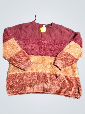 Pull en peluche rayé pour femmes de 7th Avenue