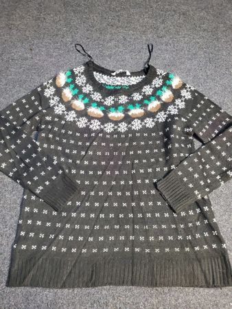 Pull noir avec motif fair isle