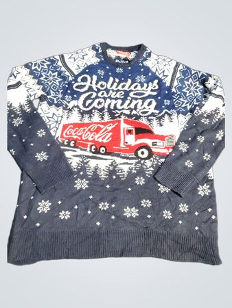 Coca-Cola Holidays Are Coming Truck Ugly Christmas Sweater