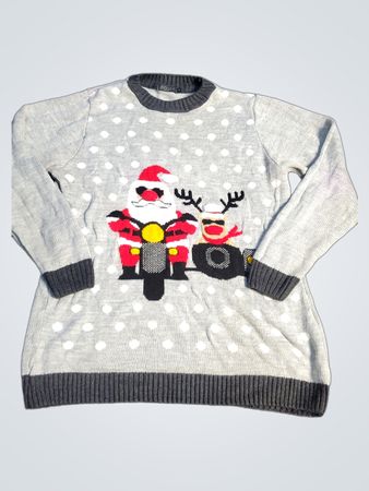 Pull de Noël POUT Santa en Moto