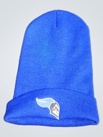 Blauer Beanie mit Logo