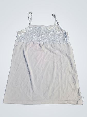 Chemise de nuit à bretelles en dentelle bleu clair