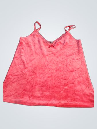 Délicate Camisole en Velours Rose avec Bordure en Dentelle Beloved Nightwear