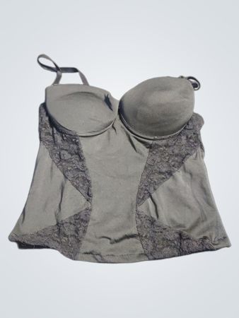 Schwarzes Spitzen-Corsett-Top
