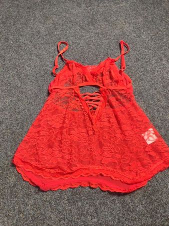 Rote Spitzen-Babydoll