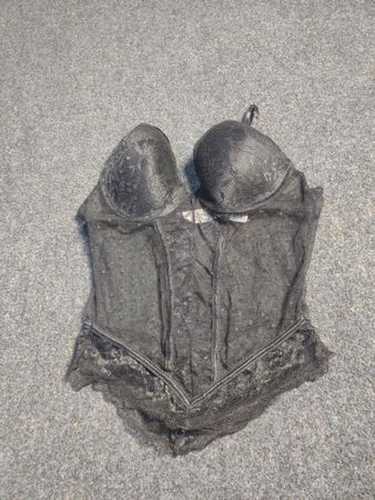 Schwarzer Spitzen-Body