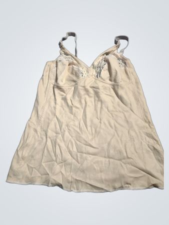 Beige Camisole mit Spitzenbesatz