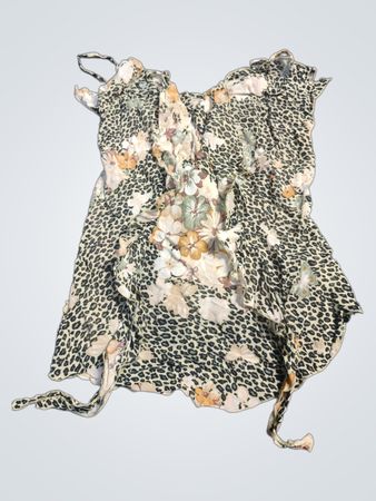 Leopard- und Blumenmuster-Camisole