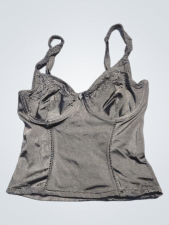 Schwarzes Spitzen-Trim-Camisole