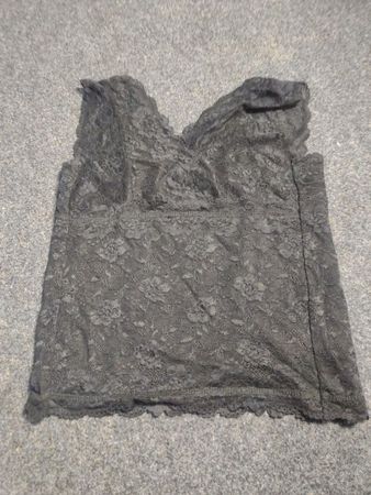Schwarzes Spitzen-Top