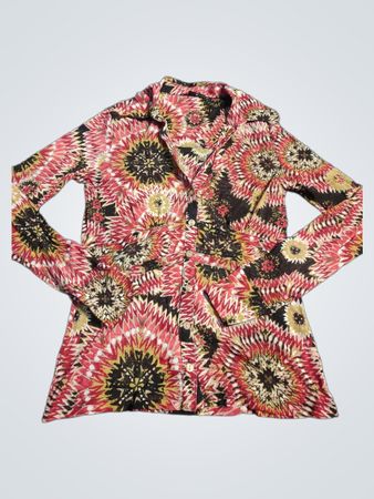 Comma Women's bedruckte Bluse mit Knopfleiste