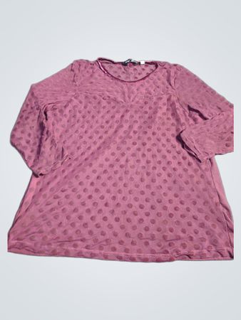 Dorothy Perkins Damen lila gepunktetes langärmeliges Oberteil