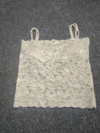 Weißes Spitzen-Camisole