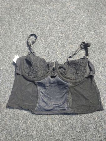 Schwarzes Korsett-Top