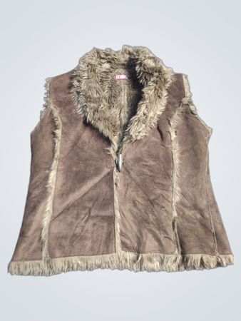 Denim & Co. Kunstpelz-Weste