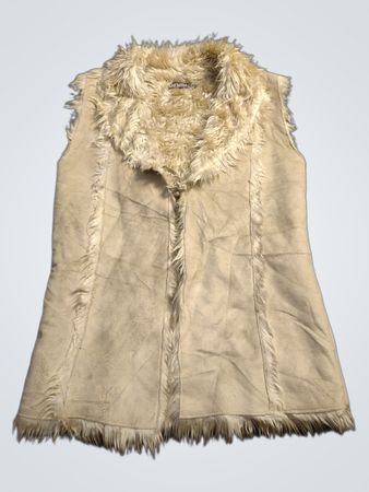 DENIMCO Faux Wildleder Pelzweste