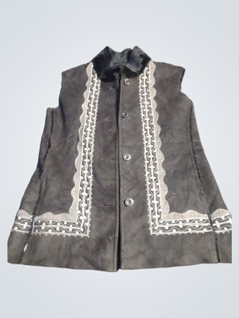 Olsen schwarze Weste mit Stickerei