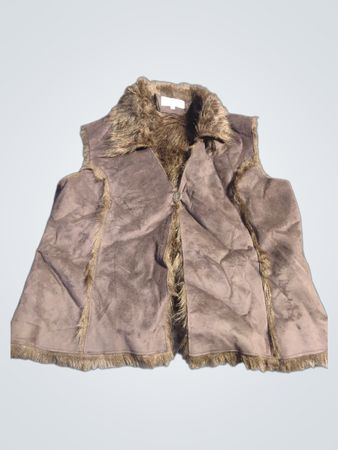 EWM Pure Classics Weste mit Kunstpelzbesatz