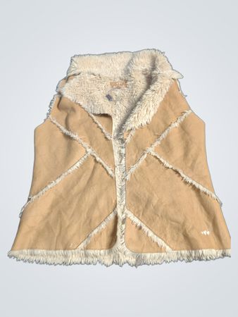 Per Una Faux-Suede- & Lammfellweste