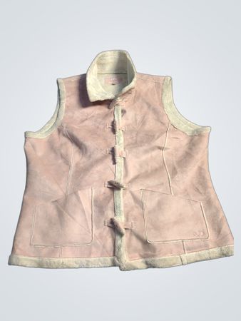 Per Una Pink Suede & Fleece Lined Weste