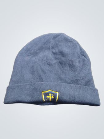 Blaue Mütze mit gelbem Emblem
