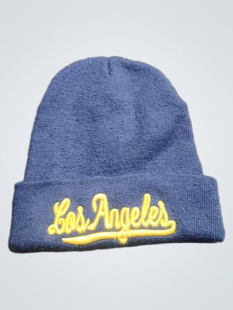 Blaue Mütze mit Los Angeles-Stickerei