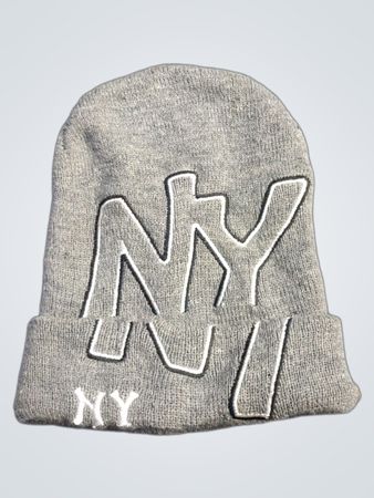 Grau melierte Mütze mit "NY"-Logo