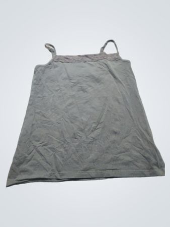 Schwarzes Camisole mit Spitzenbesatz