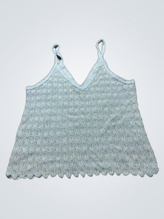 Hellblaues gehäkeltes Camisole-Top