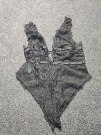 Schwarzer Spitzen-Body