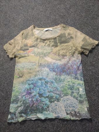 Stradivarius Grafikdruck Mesh-T-Shirt