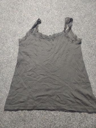 Spitzenbesatz-Camisole schwarz