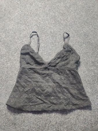 Schwarzes Spitzen-Camisole