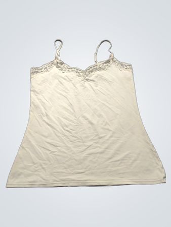 Weißes Spitzenträger-Camisole