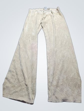 Beige Frottee-Hose mit weitem Bein