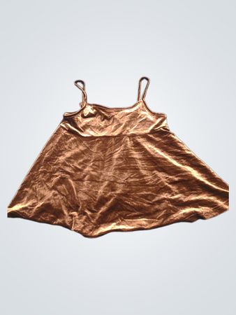 Brauner Samt-Slipdress