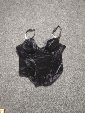 Victoria's Secret Schwarzes Samt-Korsett Dessous